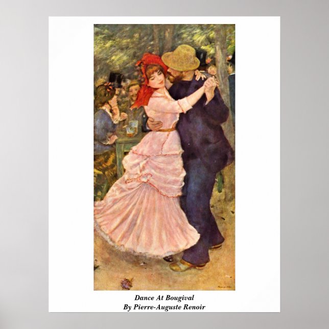 Tanz bei Bougival von Pierre-Auguste Renoir Poster (Vorne)