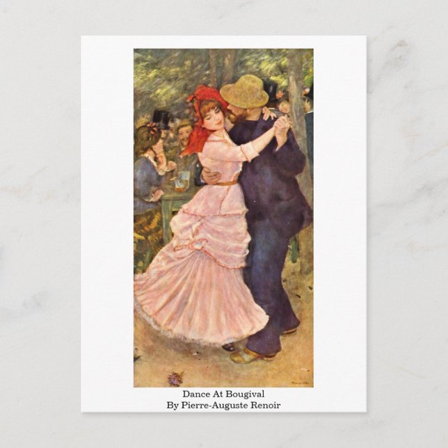 Tanz bei Bougival von Pierre-Auguste Renoir Postkarte (Vorderseite)