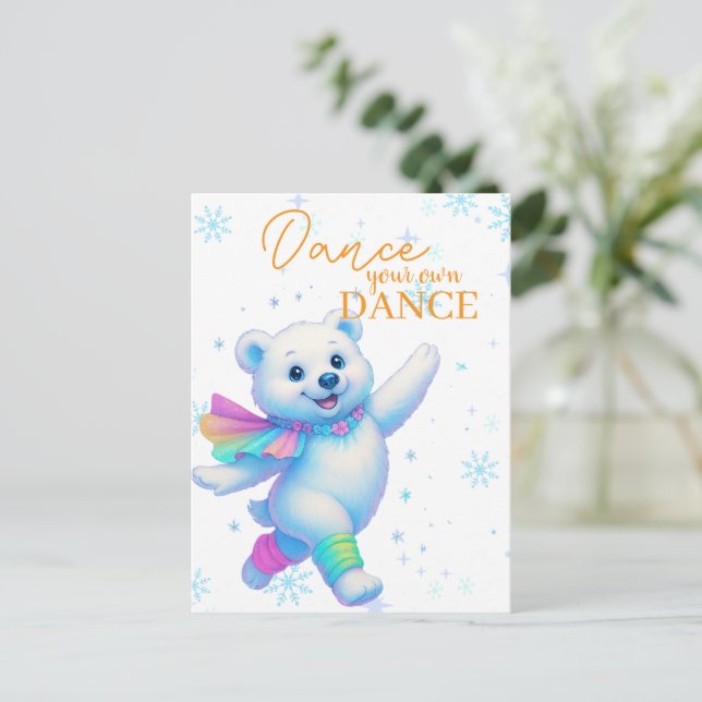 Tanz deinen eigenen Tanz Leinwand Kunst  Postkarte (Stehend Vorderseite)