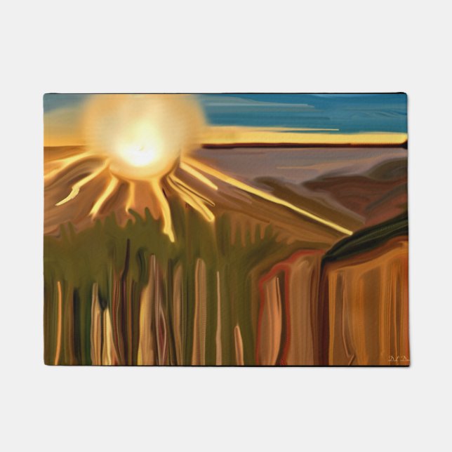 Tanz der Abstrakten Kunst von Cacti Fußmatte (Vorderseite)