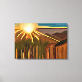 Tanz der Abstrakten Kunst von Cacti Leinwanddruck