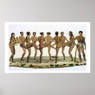 Tanz der Caroline Islanders, Teller 22 von 'Le Poster