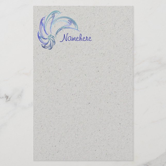 Tanz der Delphin-abstrakten Kunst Briefpapier (Vorderseite)