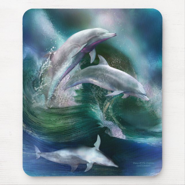 Tanz der Delphin-Kunst Mousepad (Vorne)