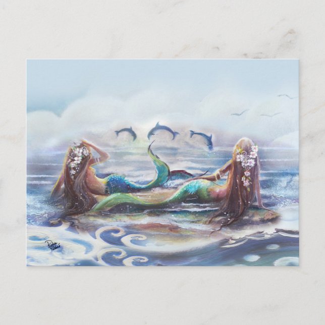 Tanz der Delphine Postkarte (Vorderseite)