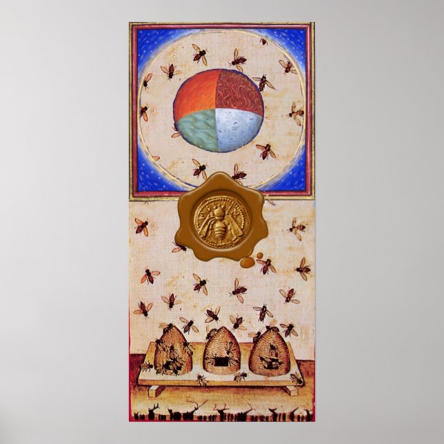 TANZ DER HONEY BIES MIT 4 ELEMENTEN, Wachs Siegel Poster (Vorne)