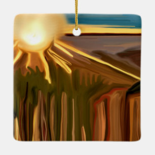 Tanz der Kakteen Südwestliche Abstrakte Kunst Keramikornament