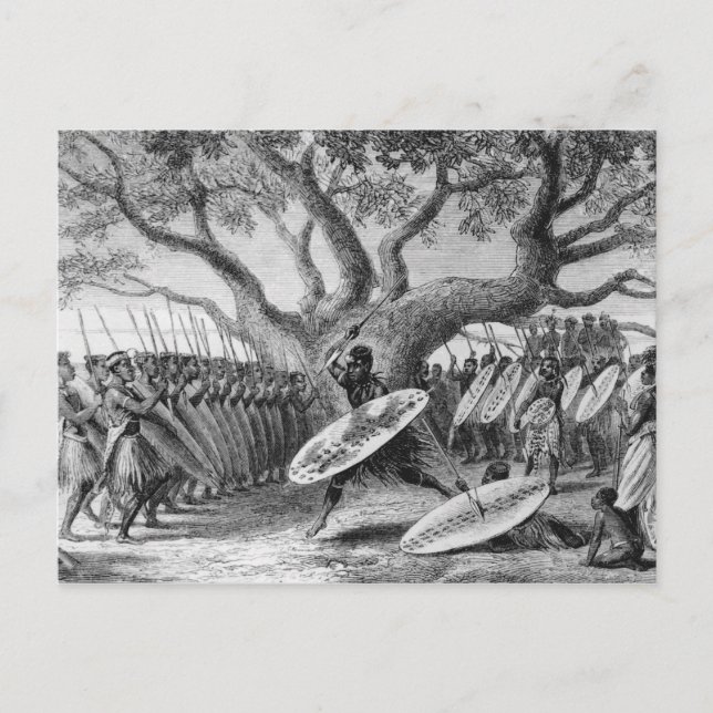 Tanz der Landeens, oder Zulus Postkarte (Vorderseite)