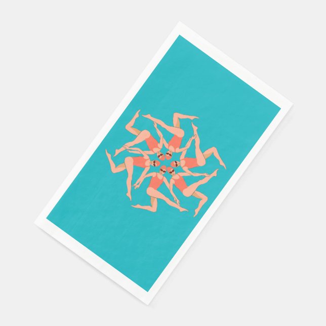 Tanz der Schwimmer - Synchronschwimmen Serviette (Ecke)