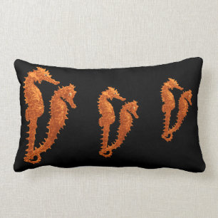Tanz der Seepferde (orange) Lendenkissen