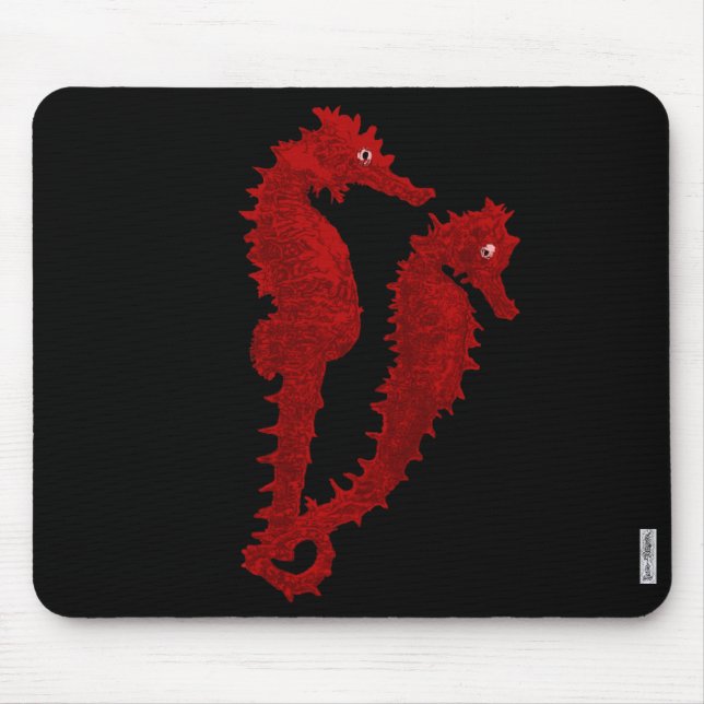Tanz der Seepferde (rot) Mousepad (Vorne)
