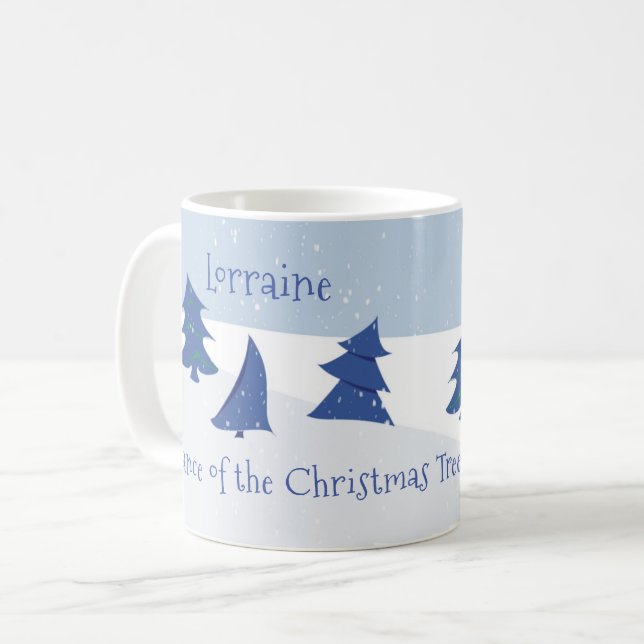 Tanz der Weihnachtsbaumen Kaffeetasse (Vorderseite Links)