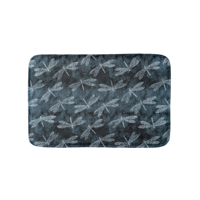 Tanz des Libellen-eleganten aquamarinen Grüns Badematte (Vorderseite)