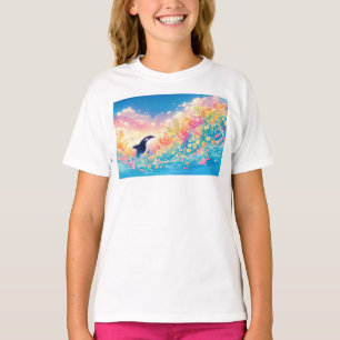 Tanz des Orcas in leuchtenden Gewässern T-Shirt