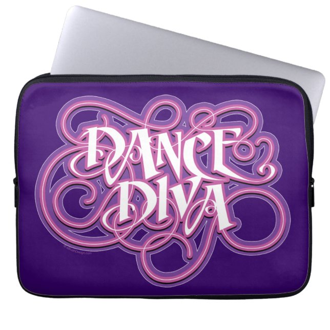 Tanz-Diva Laptopschutzhülle (Vorderseite)