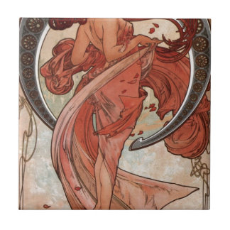 Tanz durch Alphonse Mucha Fliese