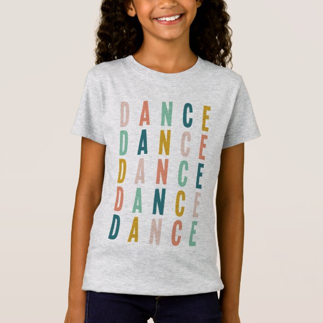 Tanz | Einfache Niedliche Tänzertypografie T-Shirt (Vorderseite)