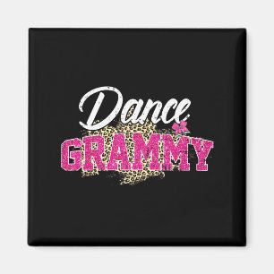 Tanz-Grammy-Leopard lustiger tanzender Grammy-Mutt Magnet