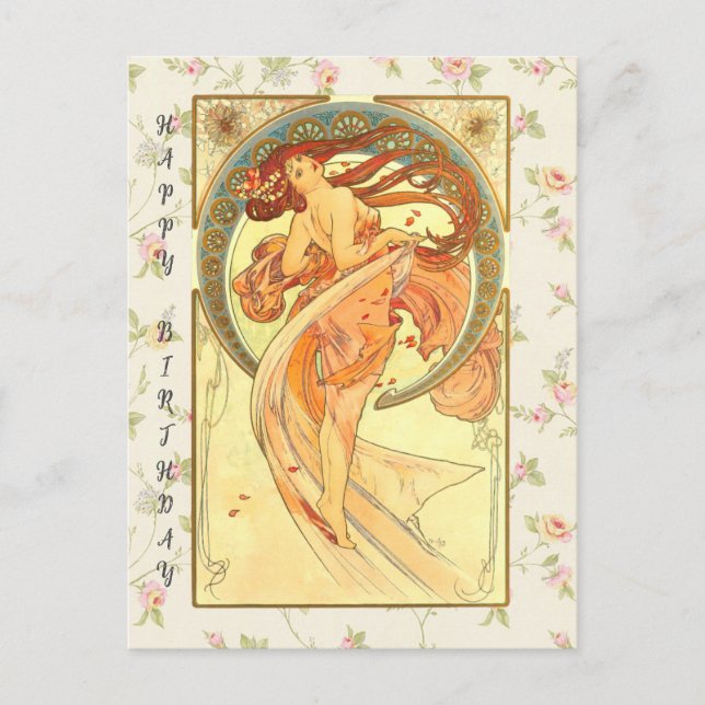 Tanz, Happy Birthday Postkarte (Vorderseite)