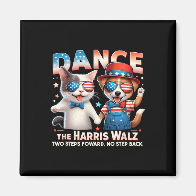 Tanz Harris Wheimer Funny Cat Ladys Kamala H Magnet (Vorne)