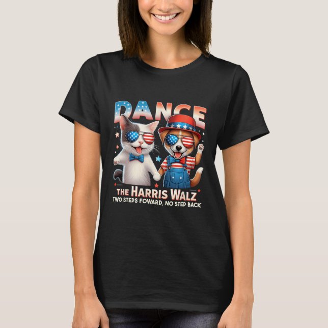 Tanz Harris Wheimer Funny Cat Ladys Kamala H T-Shirt (Vorderseite)