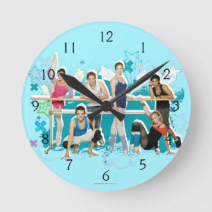 Tanz-Hochschulform-Grafik Runde Wanduhr