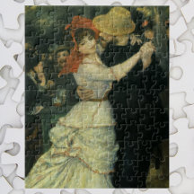 Tanz im Bougival von Pierre Renoir, Vintage Kunst