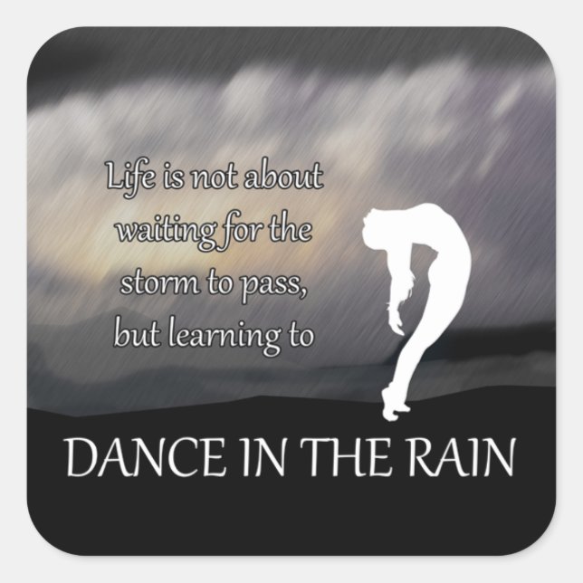 Tanz im Regen Inspiration Aufkleber (Vorderseite)