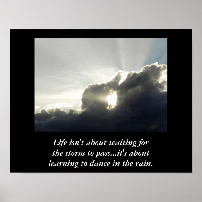 Tanz im Regen - Kunstdruck Poster (Vorne)