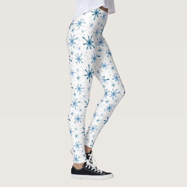 Tanz im Winter Elegance: Frauenschneeflocke Leggings (Rechts)
