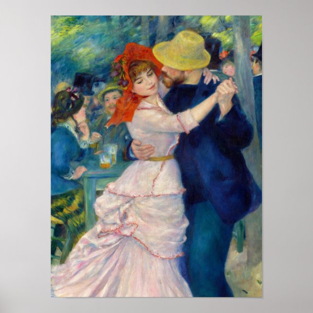 Tanz in Bougival, 1883 von Pierre-Auguste Renoir Poster (Vorne)