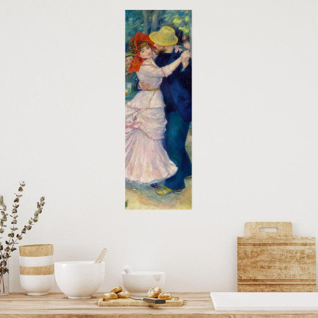 Tanz in Bougival von Pierre-Auguste Renoir Poster (Küche)
