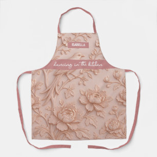 "Tanz in der Küche" Elegante Rosen-Relief Schürze
