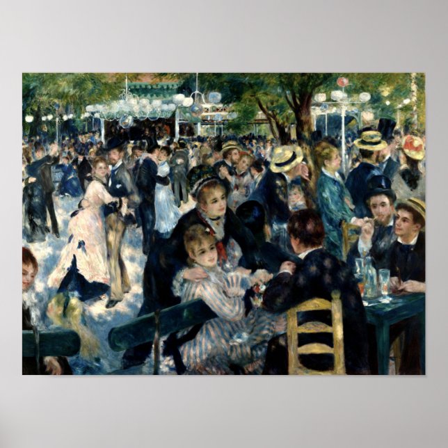 Tanz in Le Moulin de la Galette, Renoir, Poster (Vorne)