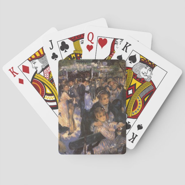Tanz in Le Moulin de la Galette von Pierre Renoir Spielkarten (Rückseite)
