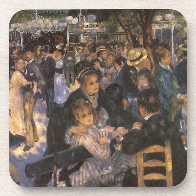 Tanz in Le Moulin de la Galette von Pierre Renoir Untersetzer (Vorderseite)