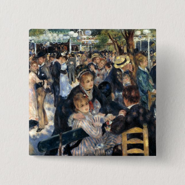 Tanz in Le Moulin de la Galette von Renoir Button (Vorderseite)