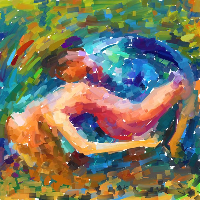 Tanz in leidenschaftlicher abstrakter Malerei T-Shirt (Von Creator hochgeladen)