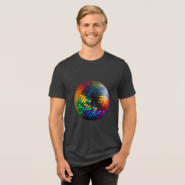 Tanz in Nostalgie mit der Kosmischen Groove des Re Tri-Blend Shirt (Vorderseite voll)