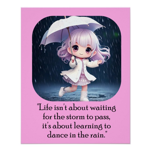 Tanz in Rain chibi art Poster (Vorderseite)