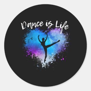 Tanz ist Ballerina Teen Tween Runder Aufkleber