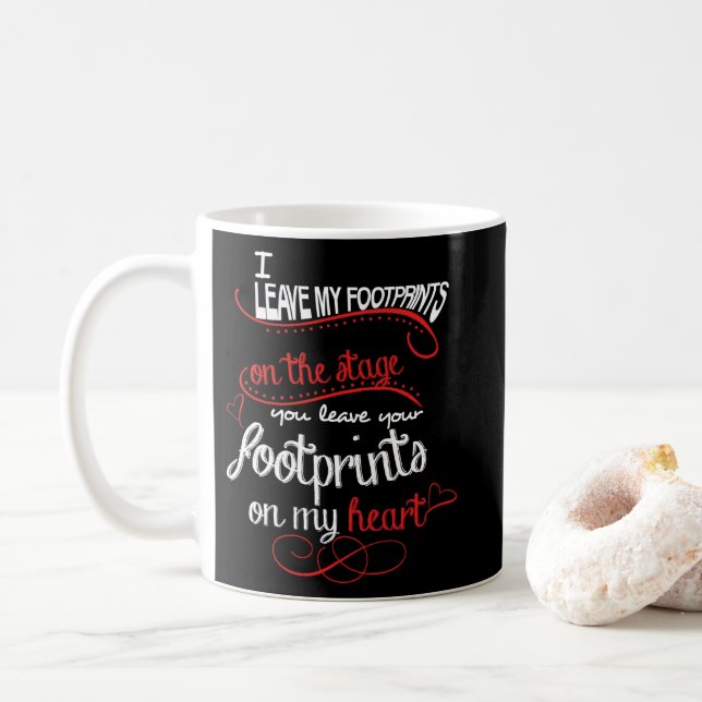 Tanz-Lehrer - Abdrücke auf dem Herzen Kaffeetasse (Mit Donut)