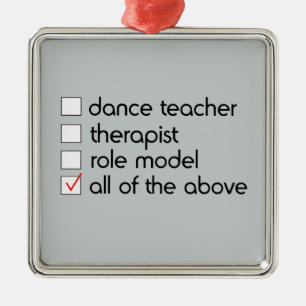 Tanz-Lehrer-Checkliste Ornament Aus Metall