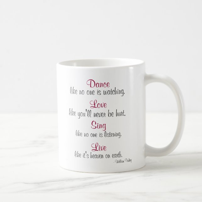 Tanz, Liebe, singen, Live… Kaffeetasse (Rechts)