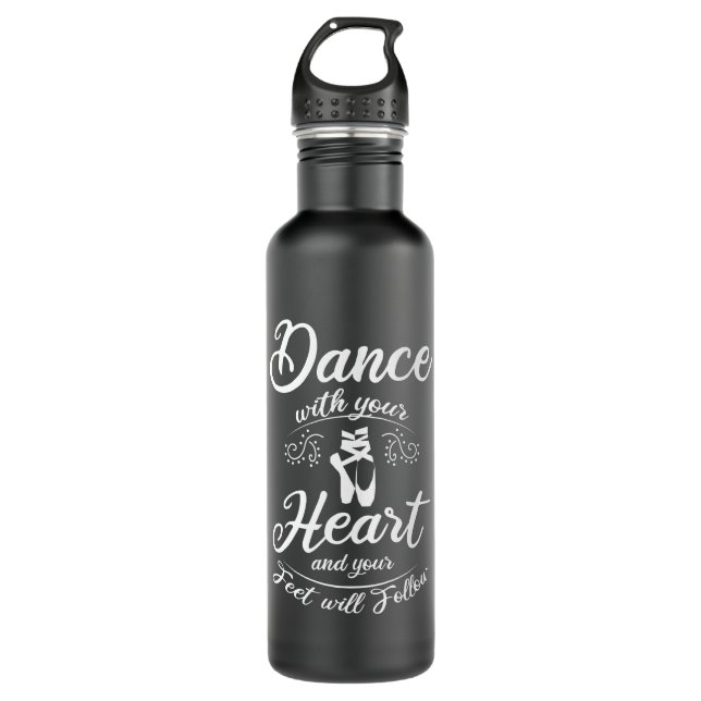 Tanz mit deinem Herzballett Edelstahlflasche (Vorderseite)