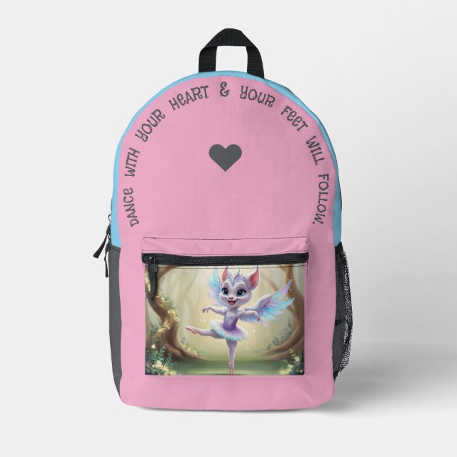 Tanz mit deinem Herzen... Bedruckter Rucksack (Vorderseite)