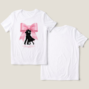 Tanz mit Liebe Rosa Schleife Romantisches Paar T-S Tri-Blend Shirt