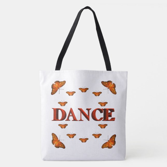 Tanz mit Schmetterlingen Design Tasche (Vorderseite)