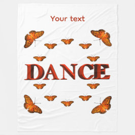 Tanz mit Schmetterlingsdesign Fleecedecke