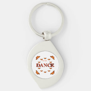 Tanz mit Schmetterlingsdesign Schlüsselanhänger